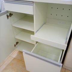 リユースのサカイ太田店★ジモティ割あり★  レンジ台 白 H91×D80×W45 クリーニング済み OJ10405の画像
