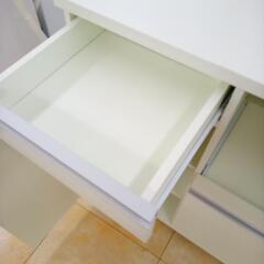 リユースのサカイ太田店★ジモティ割あり★  レンジ台 白 H91×D80×W45 クリーニング済み OJ10405の画像