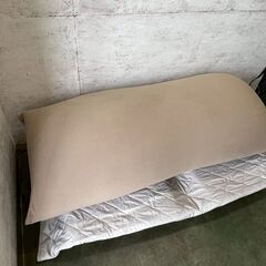 【直接引取限定：富山】yogibo ヨギボー H400×W1700×D750 ビーズクッション ビーズソファ ベージュ 家具 クッション 現状渡し Y2029の画像