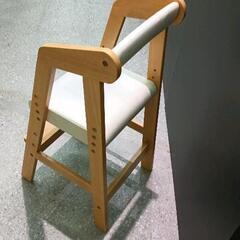 0806-124 木製キッズ　ハイチェアーの画像