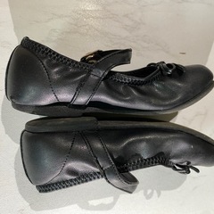 ファミリア*フォーマルシューズ 16cm ストラップシューズ 黒の画像