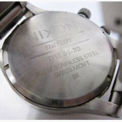 NIXON　腕時計　アナログ　THE51-30　シルバー　3針　メンズ　クォーツ　ウォッチ　文字盤ホワイト　SIMPLIFY　ビッグフェイス　ニクソンの画像