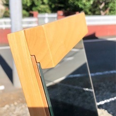 木製フレーム スタンドミラー 姿見 折りたたみ　☆配送応相談☆の画像