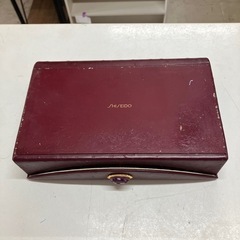 H2508-194 SHISEIDO レザー宝石箱 鏡付き ジュエリーボックス 中古の画像