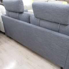 ジモティー割引🏷️【ジャングルジャングル岸和田和泉インター店】二人ソファ グレー オットマン付き 和泉市 堺市 岸和田市 泉大津市 高石市 泉北郡熊取町の画像