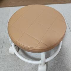 【無料】ロースツール キャスター付き スツール 丸椅子 作業椅子 作業チェア PUレザー 低め 椅子 防水 フットケア クッション コンパクト 小さい 回転椅の画像