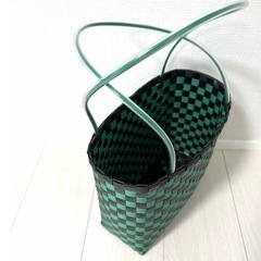手作り PPハンドバッグ 市松模様の画像