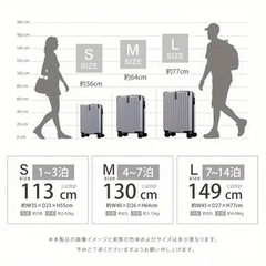 スーツケース　Lサイズ(93L) シルバーグレイの画像