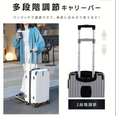 スーツケース　Lサイズ(93L) シルバーグレイの画像