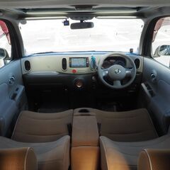 ローン＋カード可　日産　キューブ　禁煙車◎　ガラスルーフ　ナビ　フルセグ　Bluetooth　キーレス自動格納機能付き　動画ありの画像