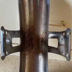 バイク汎用ショートフロントフェンダーメッキカフェレーサートラッカーの画像
