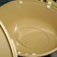 ダッフィー　ポップコーンバスケット　蓋破損　ジャンク品の画像
