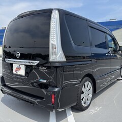 神奈川【自社ローン】保証人無可★全国対応★セレナ【ライダー ブラックライン Ｓハイブリッド】社外17インチAW/Bluetooth/両側パワスラ/ALPINEフリップダウンモニター/走行中TV可/ドラレコ/バックカメラ/スマートキー/ETCの画像