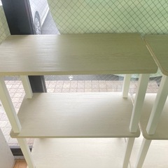 取引中　木製ラック（ホワイト）×2の画像