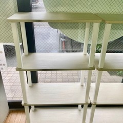 取引中　木製ラック（ホワイト）×2の画像