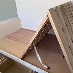 スノコベッド セミダブルサイズ コンセント・引き出し収納付きの画像