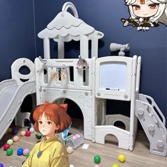 滑り台　プレイハウス　室内遊具の画像