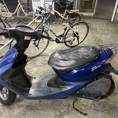 ホンダ Dio ブルー 原付　バイクの画像