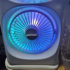 🔴新品同様品⭐️光る、加湿機能付き、扇風機。リモコンつき。の画像