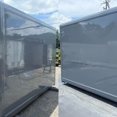 No.935 アルミバン 2t 車 アルミ 箱 バイク 倉庫 トラック コンテナ 米 保管庫 物置 DIYの画像