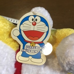 ★自宅保管品　ドラえもん（耳あり・黄色）　ぬいぐるみの画像