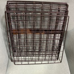 約30x30㎝　黒ワイヤーラティス９枚の画像