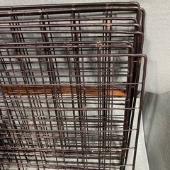 約30x30㎝　黒ワイヤーラティス９枚の画像