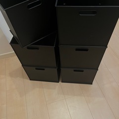 ニトリ 収納ボックス 黒 6個セットの画像