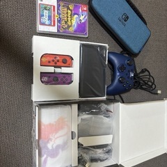 [美品]Nintendo Switch（有機ELモデル） スカーレット・バイオレットエディション その他セットの画像
