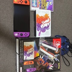 [美品]Nintendo Switch（有機ELモデル） スカーレット・バイオレットエディション その他セットの画像