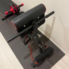 シットアップベンチ　マット　腹筋ローラーセットの画像