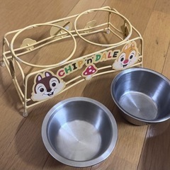 チップ＆デール　ペットフードボウル　マザーガーデン　ペットパラダイスの画像