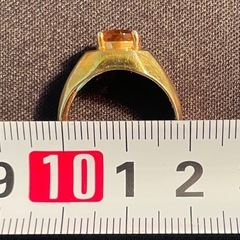 K14 シトリン　リング 指輪の画像