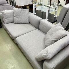 【リサイクルショップ ピカソ 小松原】🛋️✨レイアウト自由自在‼️グレーカラーの大型カウチソファ【幅220cm】🎉★3542★の画像