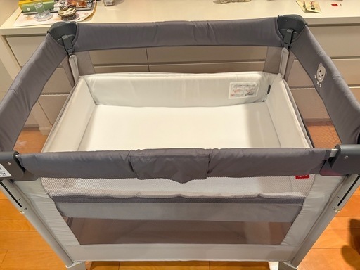 【美品_使用期間3日】Aprica ココネルエアーAB グレーベア ベビーベッド 楽天市場】アップリカ ココネルエアー AB 新生児 から ベビー