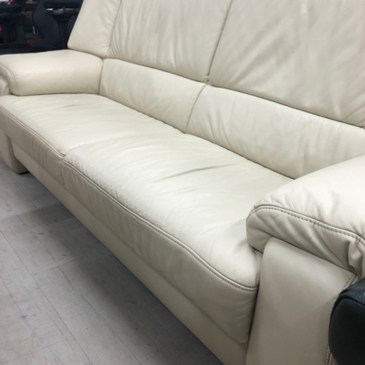 nimolla 2人掛けソファー　半革　ホワイト　【トレファク堺福田店】