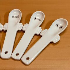 ムーミン 陶器製 ニョロニョロ型スプーン・５本セットの画像