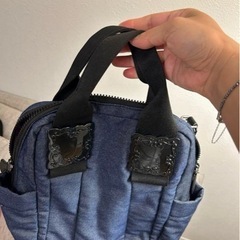 美品　アナスイ　ANNA SUI　デニム生地　3wayリュックサック　刺繍の画像