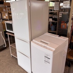 🌟 ホワイト家電 ファミリー向け3点セット  パナソニック オーブン / 東芝 冷蔵庫 / 東芝 洗濯機 🚚【配達対応 / 保証付き】の画像