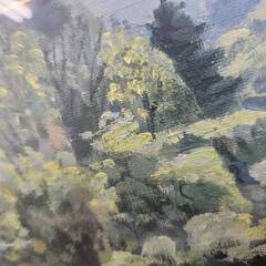 No4240　石川 滋彦：作　『山湖新秋』　絵画　油絵　額縁　リサイクルショップどりーむ荒田店の画像