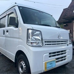 H29年式 エブリィOEM マツダ スクラム ハイルーフ★総額27.8万円★機関良好 車検ロング ETC レーダーブレーキサポート装備！エアコンガンガン冷えます♪燃費の良い5AGS！お早めに！の画像