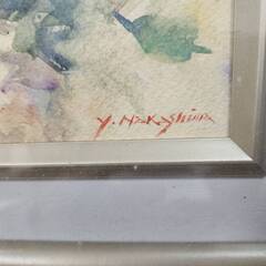 No4234　中島 義雄：作　『ばら』　昭和56年　絵画　水彩画　額縁　リサイクルショップどりーむ荒田店の画像