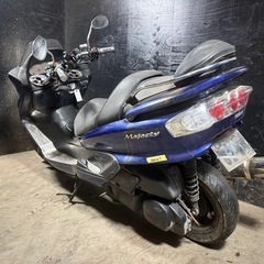 ★支払総額4.8万円★定休日なし！いつでも現車確認可能です！ ヤマハ マジェスティC 青 SG03J 社外マフラー！ タンデムバー！ 社外グリップ！ タンデムバー！ 5連メーター！人気のマジェスティ！の画像