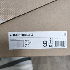 【着用2回のみ】On クラウドモンスター2 ホワイト ランニングシューズの画像