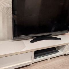 【8/11まで】テレビ台＊ホワイト引き出し有りの画像