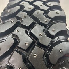 BF Goodrich Mud-Terrain T/A KM LT215/75R15 15インチ スパイクタイヤ 1本 バリ溝 ホワイトレター マカロニピン 希少 ハイエース(STL002)の画像