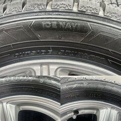 走行短め【GY ICENAVI8 155/65R14】スタッドレス 【BS BALMINUM 14インチ 4.5J4HPCD100+45】21年製 ルークス サクラ等　(STJ007)の画像