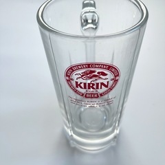 KIRINビール ガラス製グラス　厚いグラス　ジョッキ 　レトロ　　厚手グラスの画像
