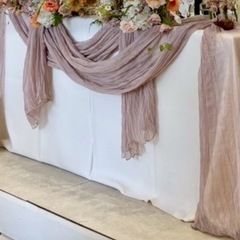 結婚式　テーブルランナー　2枚　淡いピンクの画像