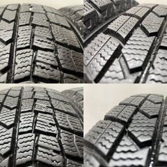 【DUNLOP WINTER MAXX WM02 155/70R13】スタッドレス【スチールホイール 13インチ 4J4HPCD100/110/114.3】2022 バリ溝 エブリイ等(STL020)の画像